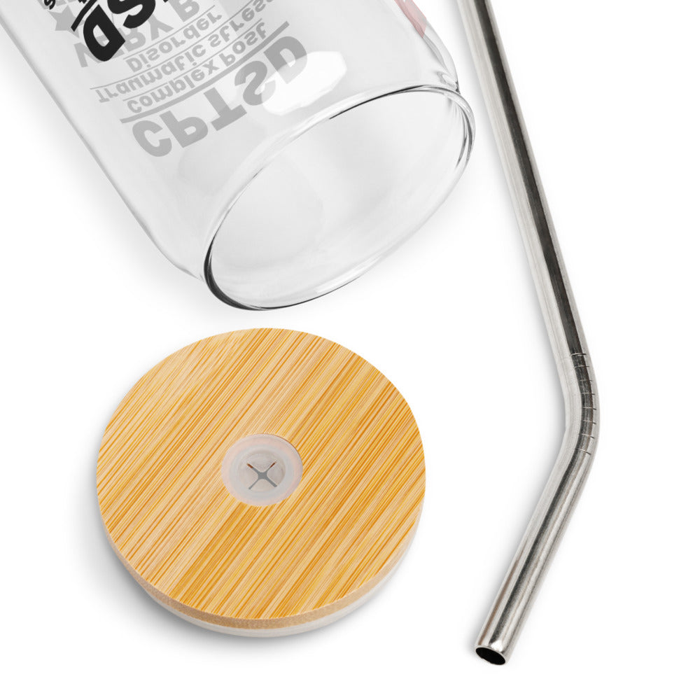 ILLTOCHILL CPTSD Review Complex post traumatic stress disorder sarcastic gift Can-Shaped Glass.