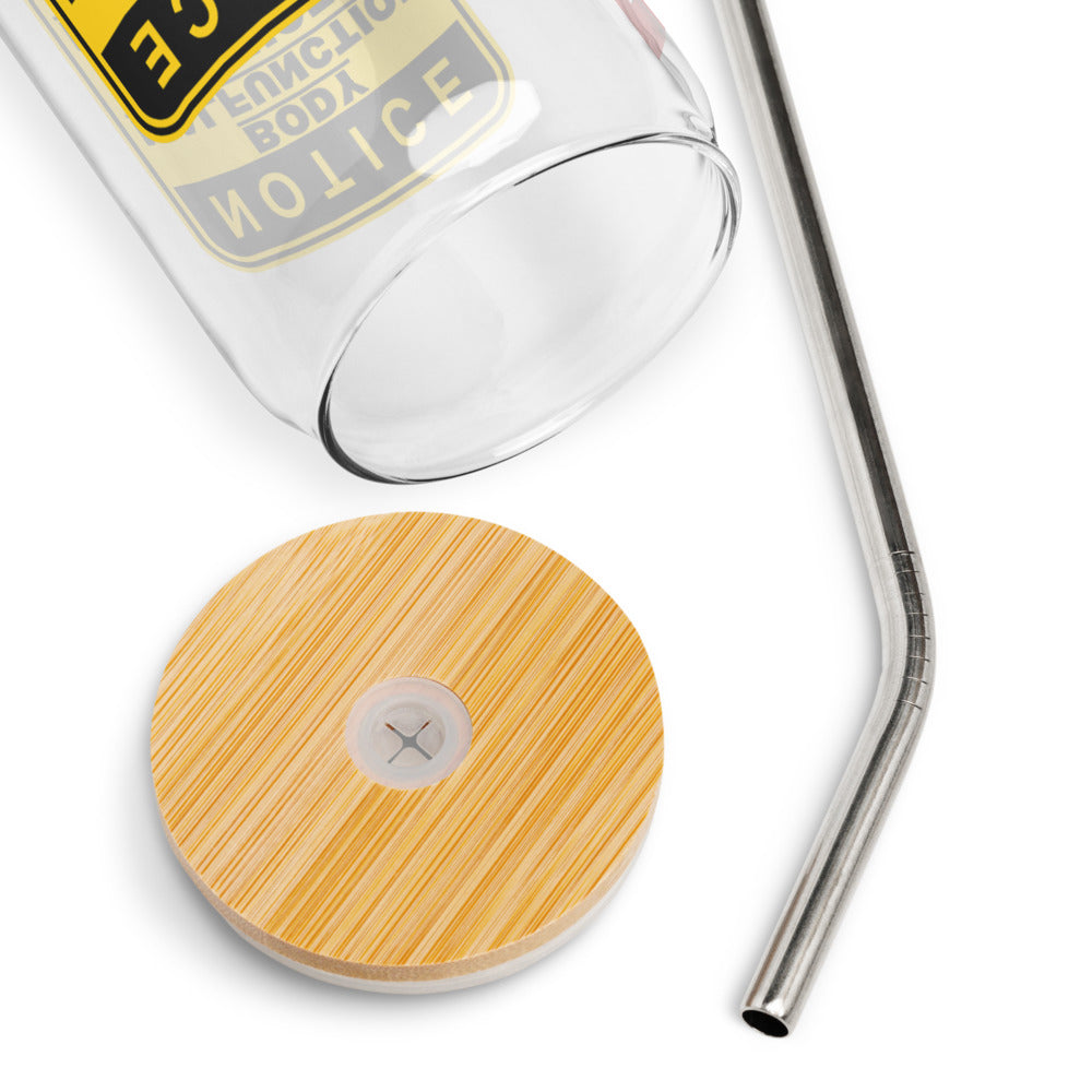 ILLTOCHILL Rheumatoid arthritis awareness Warning sign RA arthritis gift Can-Shaped Glass.