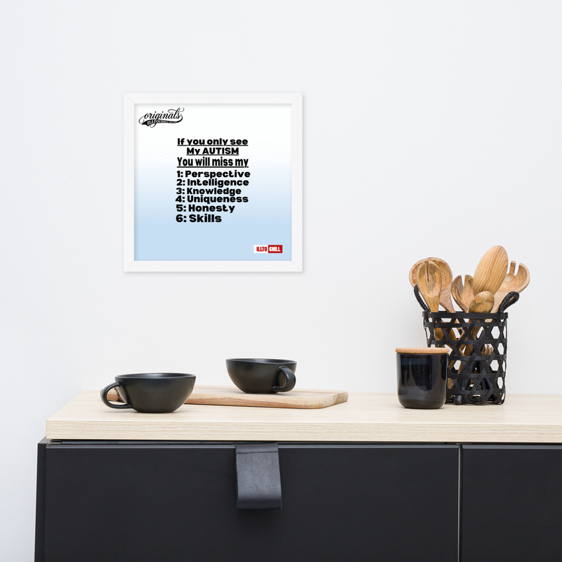 Autistic Acceptance Framed Poster — Wired Different | ILLTOCHILL