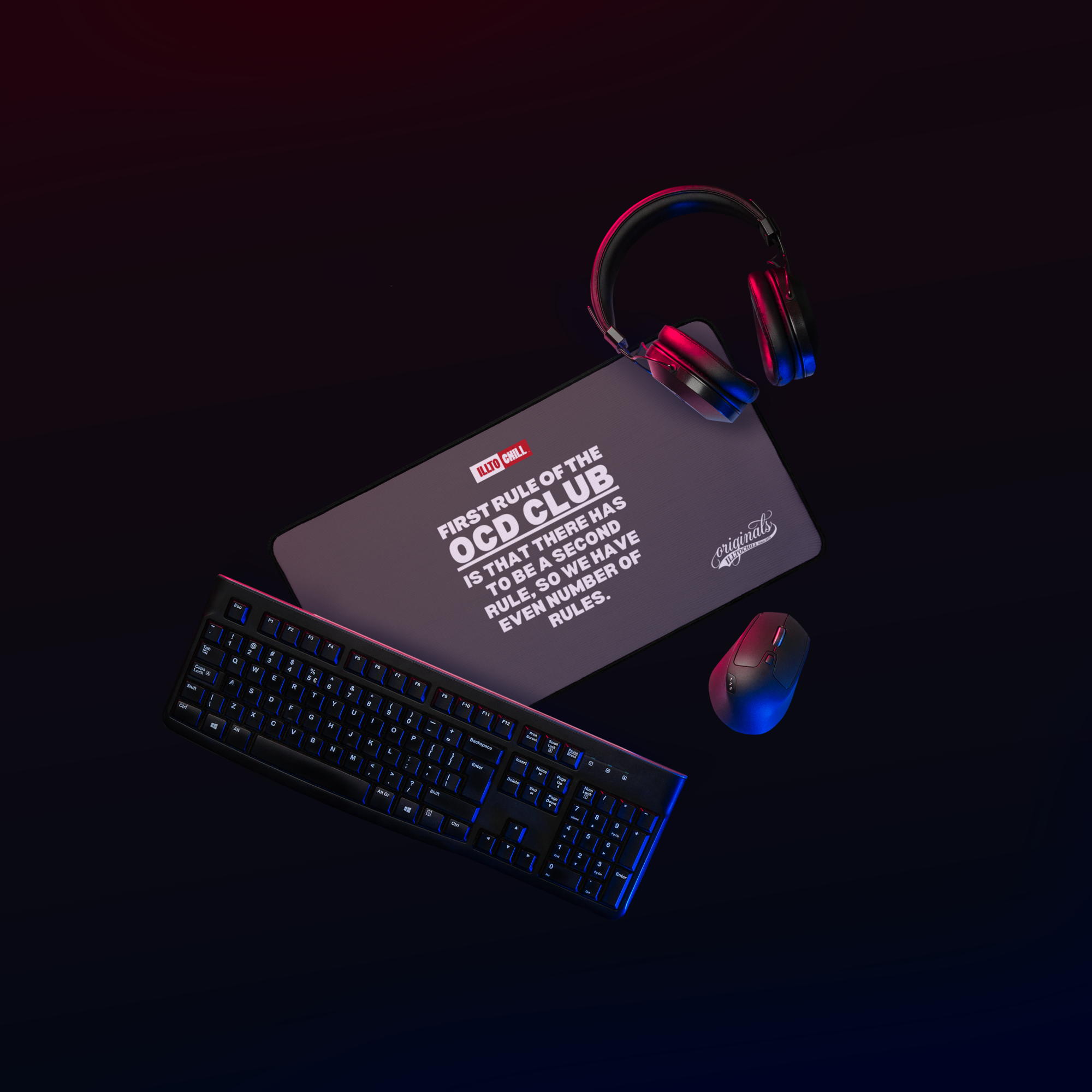 OCD, Fully Present: Desk Mat for Every Intrusive Thinker in the Community | ILLTOCHILL