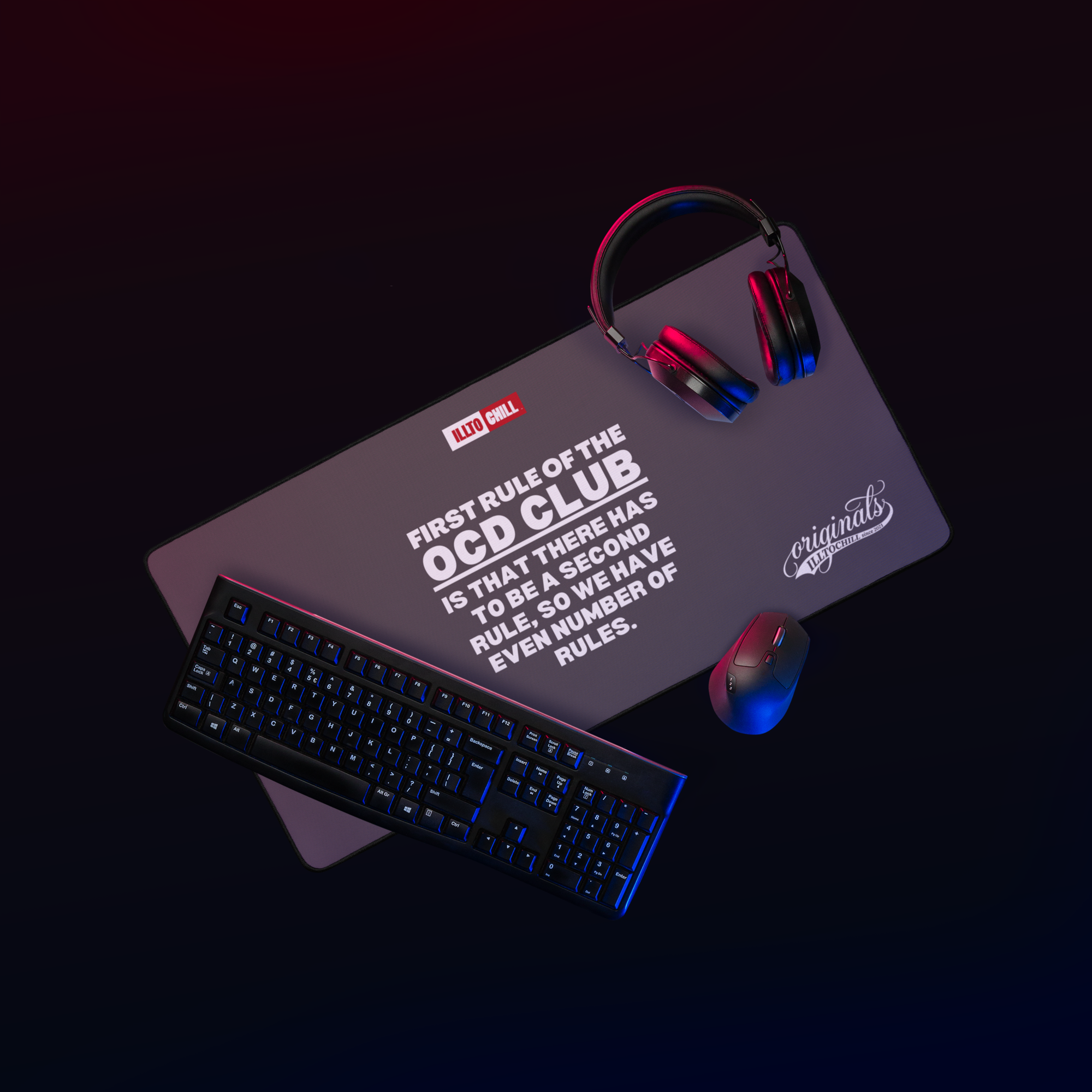 OCD, Fully Present: Desk Mat for Every Intrusive Thinker in the Community | ILLTOCHILL