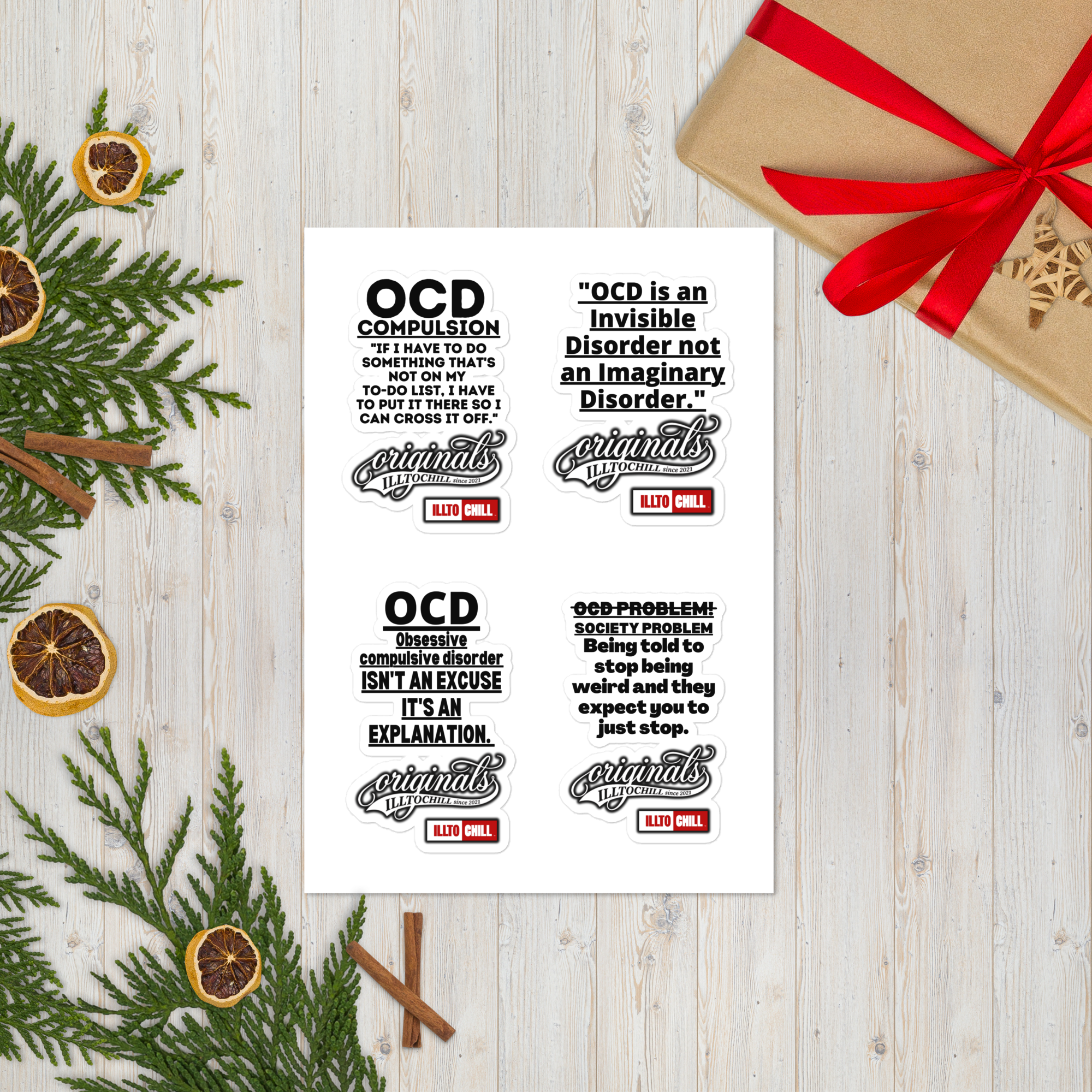 OCD Represented: Sticker Sheet for Every Intrusive Thinker in the Community | ILLTOCHILL