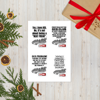 OCD Stuck On It: Sticker Sheet for Every Intrusive Thinker Who Claims Their Space | ILLTOCHILL