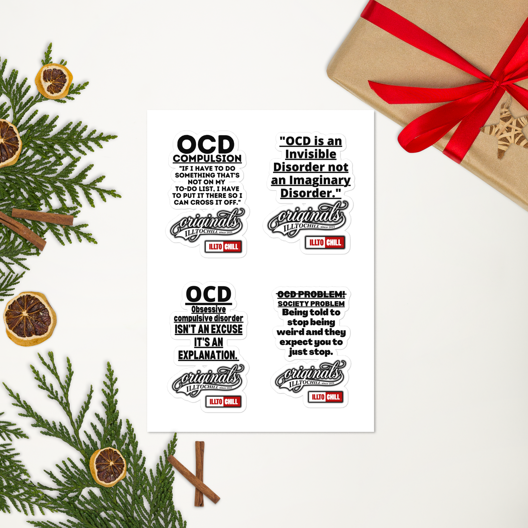 OCD Represented: Sticker Sheet for Every Intrusive Thinker in the Community | ILLTOCHILL