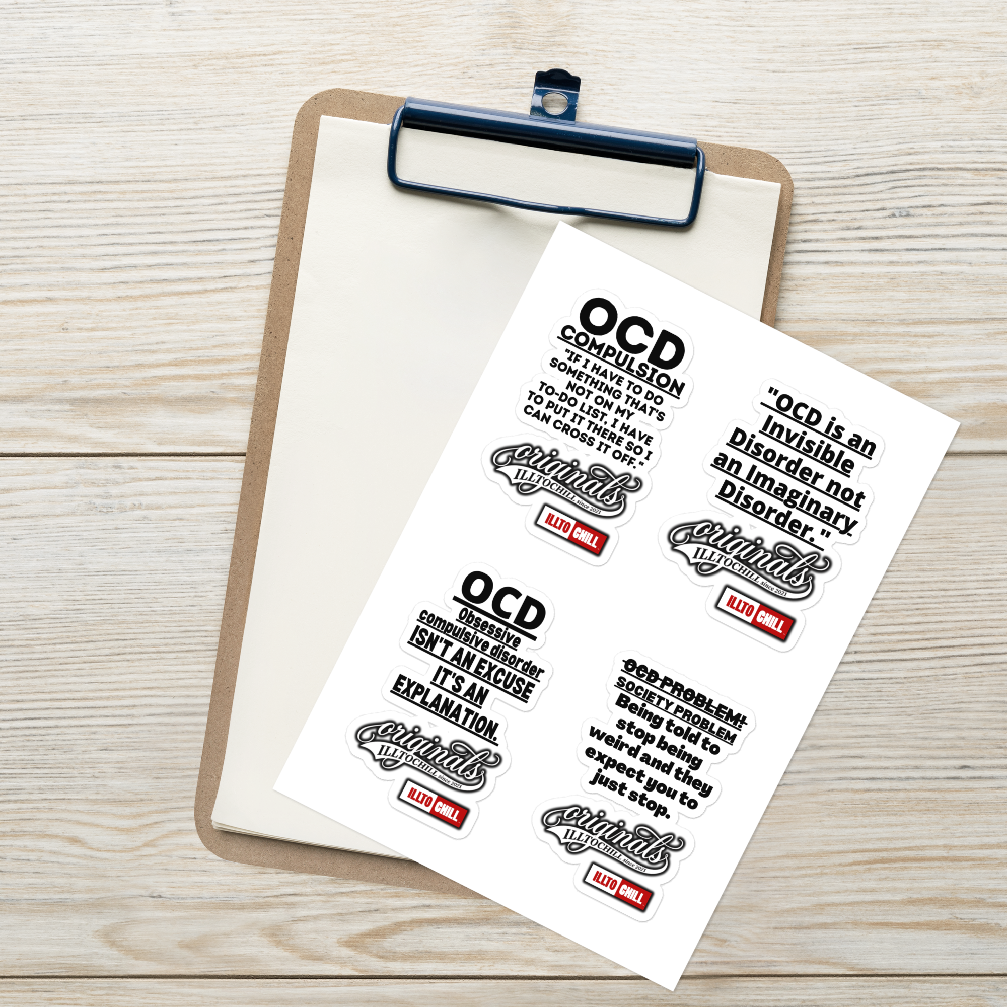 OCD Represented: Sticker Sheet for Every Intrusive Thinker in the Community | ILLTOCHILL