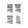 OCD Stuck On It: Sticker Sheet for Every Intrusive Thinker Who Claims Their Space | ILLTOCHILL