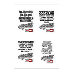 OCD Stuck On It: Sticker Sheet for Every Intrusive Thinker Who Claims Their Space | ILLTOCHILL