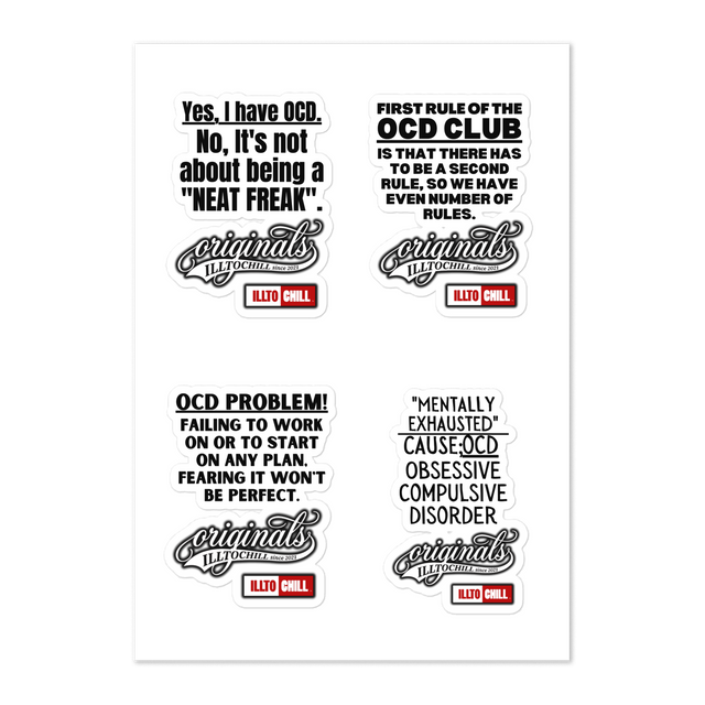OCD Stuck On It: Sticker Sheet for Every Intrusive Thinker Who Claims Their Space | ILLTOCHILL