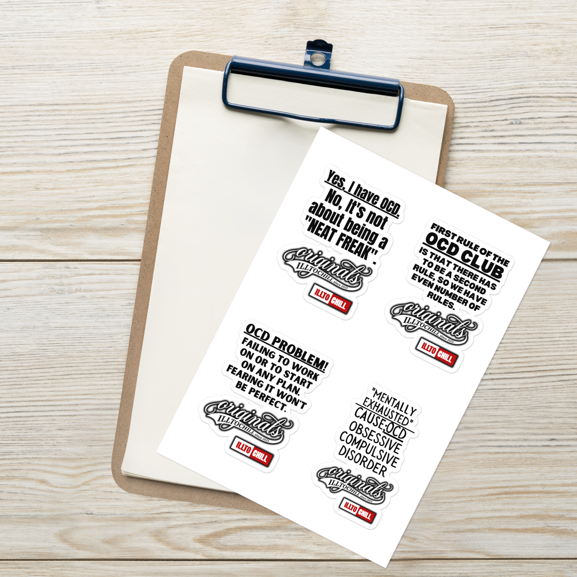 OCD Stuck On It: Sticker Sheet for Every Intrusive Thinker Who Claims Their Space | ILLTOCHILL