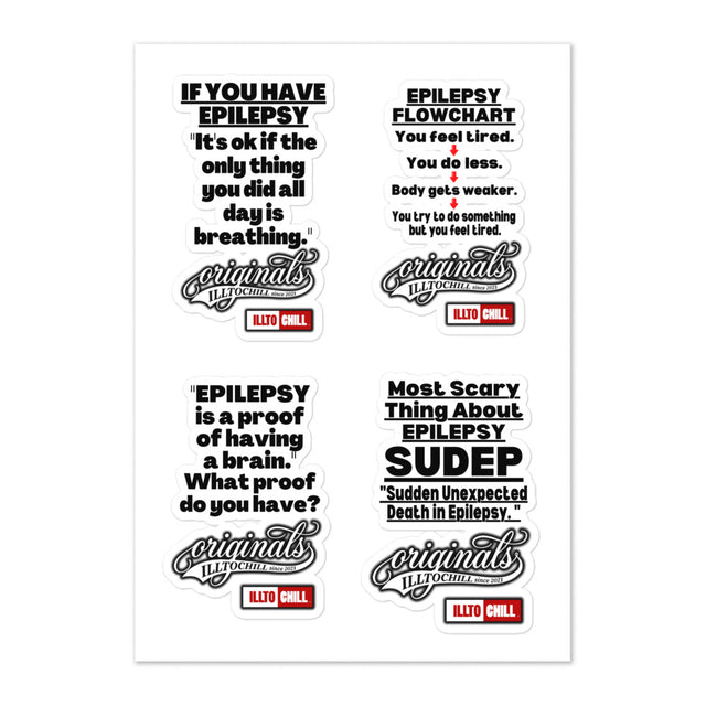 Epilepsy Sticker Sheet for Epileptic Pride and Awareness | ILLTOCHILL