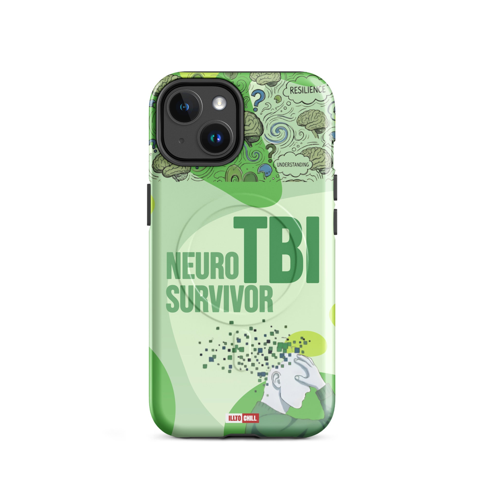 Protect The Chaos Brain TBI iPhone Case ILLTOCHILL Tough Tech Style