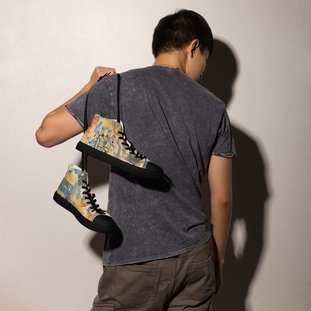 illtochill-tourette-syndrome-awareness-ts-gift-men-s-high-top-canvas-shoes