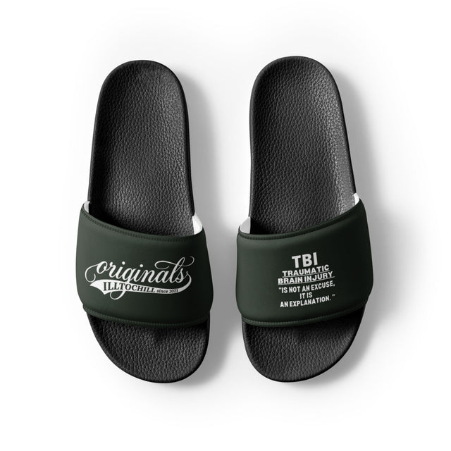 TBI Pride Men's Slides — Walk Like Your Brain Makes the Rules | ILLTOCHILL