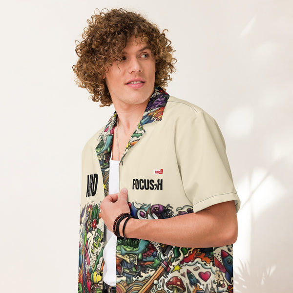 ILLTOCHILL Adhd Attention deficit awareness Unisex button shirt – Men's Lifestyle Front (Black)