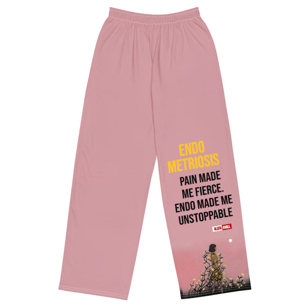 ILLTOCHILL Endometriosis Awareness Pants – Flat Front (White)