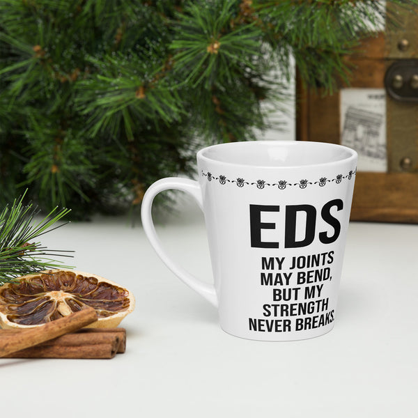 ILLTOCHILL EDS ehler danlos syndrome awareness gift Latte mug – Lifestyle 3 Left