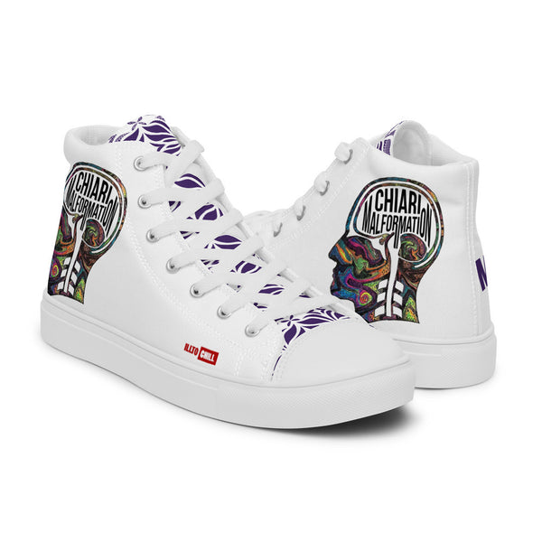ILLTOCHILL CM Chiari Malformation awareness gift men’s high top canvas shoes – Flat 3 Right