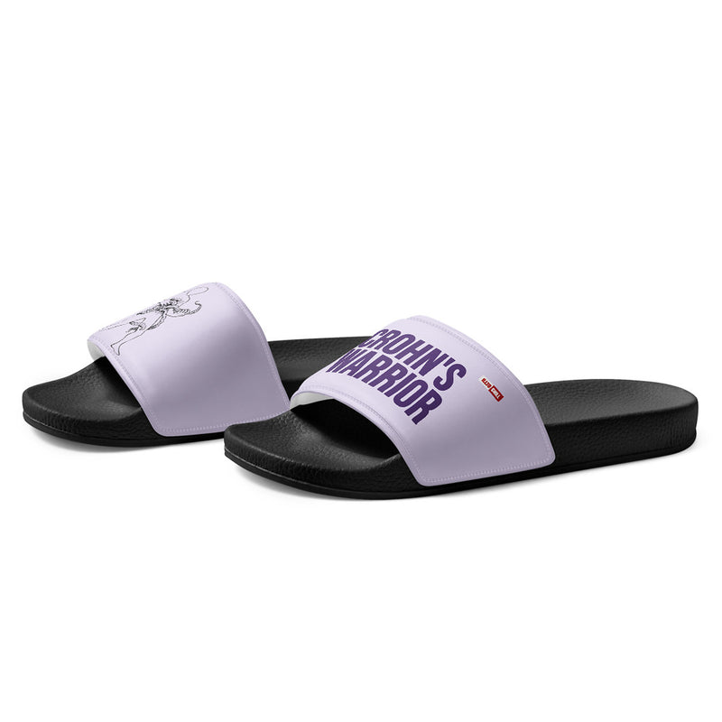 ILLTOCHILL Crohn's Disease Awareness Men's Slides – Flat Left Front (Crohn's Disease Awareness Men's Slides)