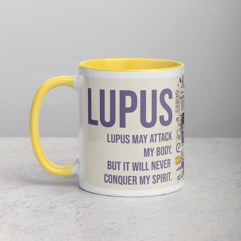ILLTOCHILL Lupus awareness gift Mug with Color Inside – Lifestyle 2 Left