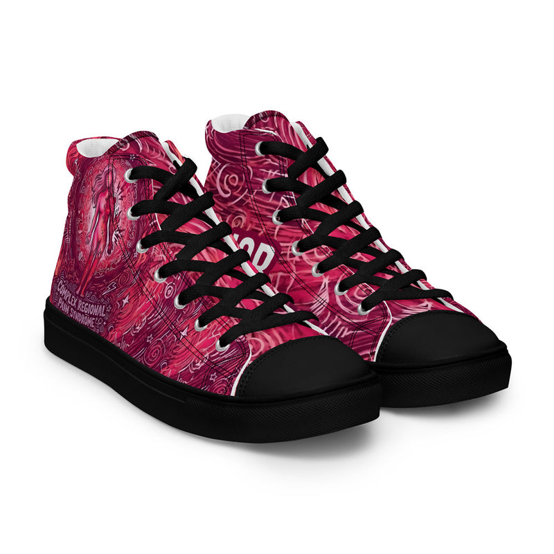 ILLTOCHILL CRPS Awareness Women's High Top Shoes – Flat Right Front (Crps Awareness Women's High Top Shoes)