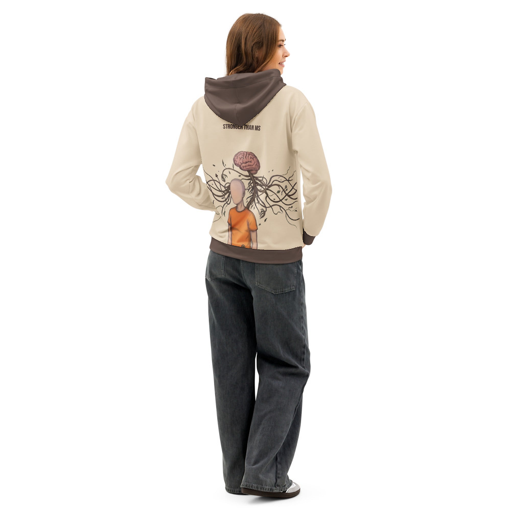 ILLTOCHILL MS awareness Multiple Sclerosis support giftUnisex cotton hoodie – Women's Back (Black)