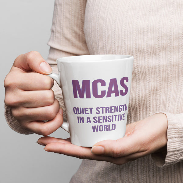 ILLTOCHILL MCAS awareness Mast cell activation syndrome gift Latte mug – Lifestyle 1 Left