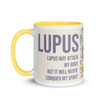 ILLTOCHILL Lupus awareness gift Mug with Color Inside – Flat Left