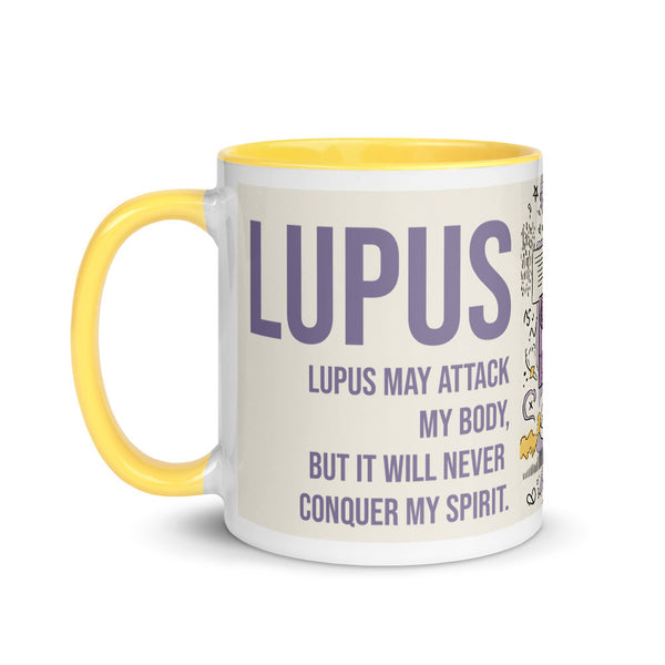 ILLTOCHILL Lupus awareness gift  Mug with Color Inside – Flat Left