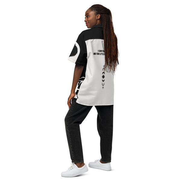 ILLTOCHILL Bipolar disorder Unisex button shirt – Women's Back (White)