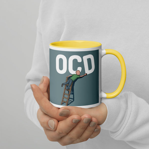 ILLTOCHILL OCD awareness Obsessive-Compulsive Disorder gift Mug with Color Inside – Lifestyle 4 Right