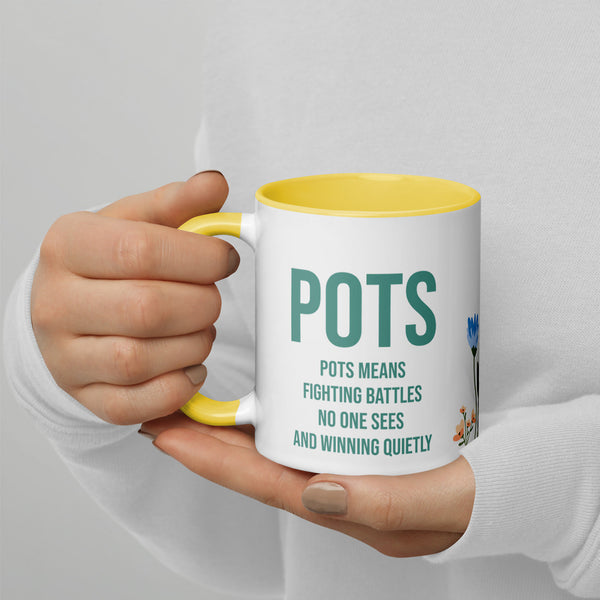 ILLTOCHILL POTS awareness gift Mug with Color Inside – Lifestyle 4 Left