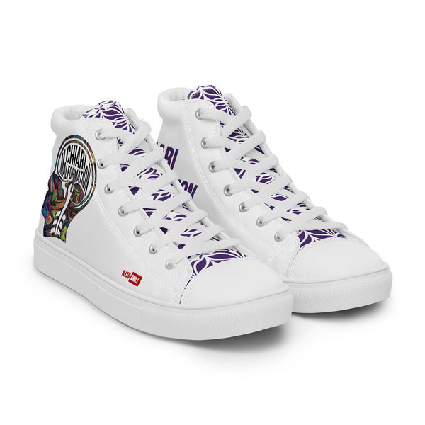 ILLTOCHILL CM Chiari Malformation awareness gift men’s high top canvas shoes – Flat Right Front