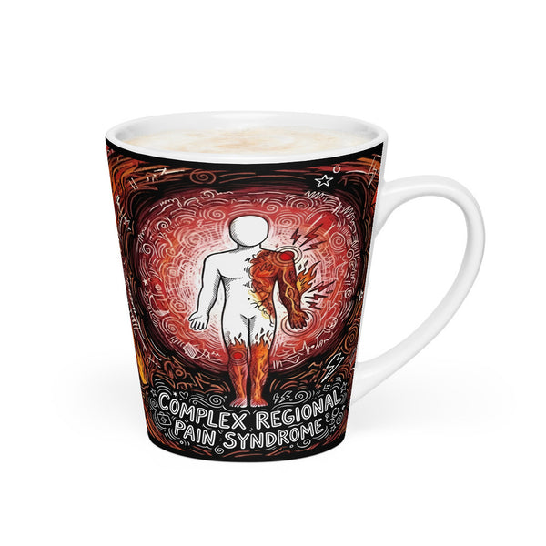ILLTOCHILL CRPS Awareness and support gift Latte mug – Flat 2 Right