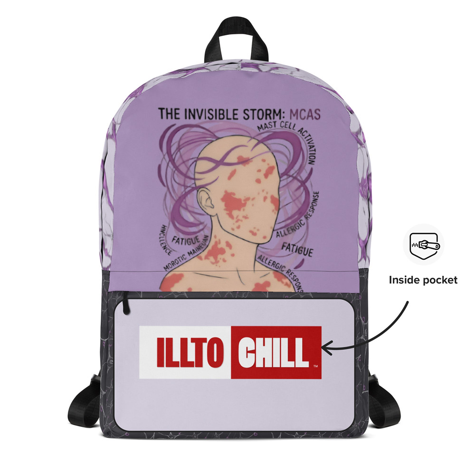 ILLTOCHILL MCAS Awareness Backpack – Default Front 2 (Black)