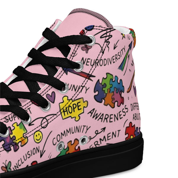 ILLTOCHILL Autism Awareness Women's High Top Shoes – Product details Product details 2 (Autism Awareness Women's High Top Shoes)