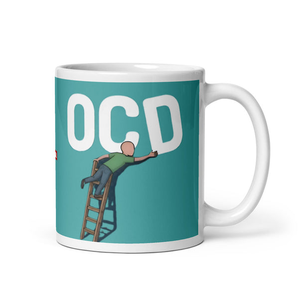 ILLTOCHILL OCD awareness Obsessive-Compulsive Disorder gift White glossy mug – Default Handle on Right