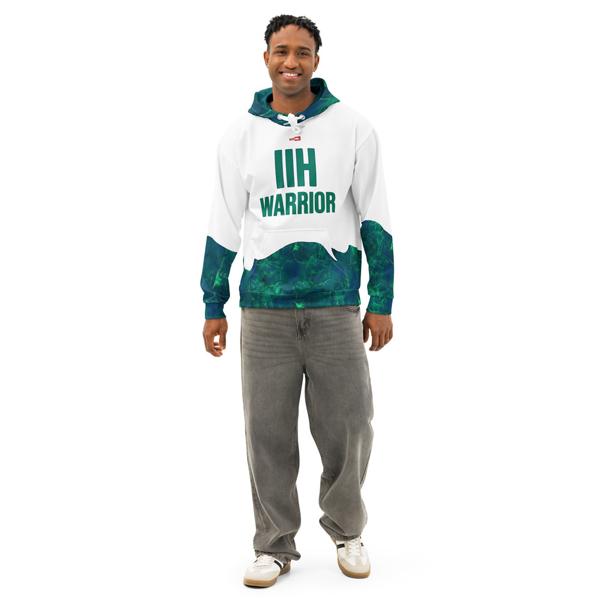 ILLTOCHILL IIH awareness Idiopathic Intracranial Hypertension support gift Unisex cotton hoodie – Men's Front (White)