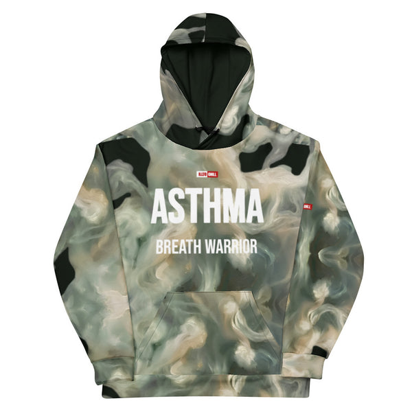 ILLTOCHILL Asthma awareness and support gift heavyweight unisex Hoodie – Flat Front (Black)