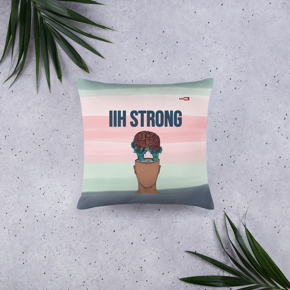 ILLTOCHILL IIH Awareness Pillow – Flat Lifestyle Front (Black)