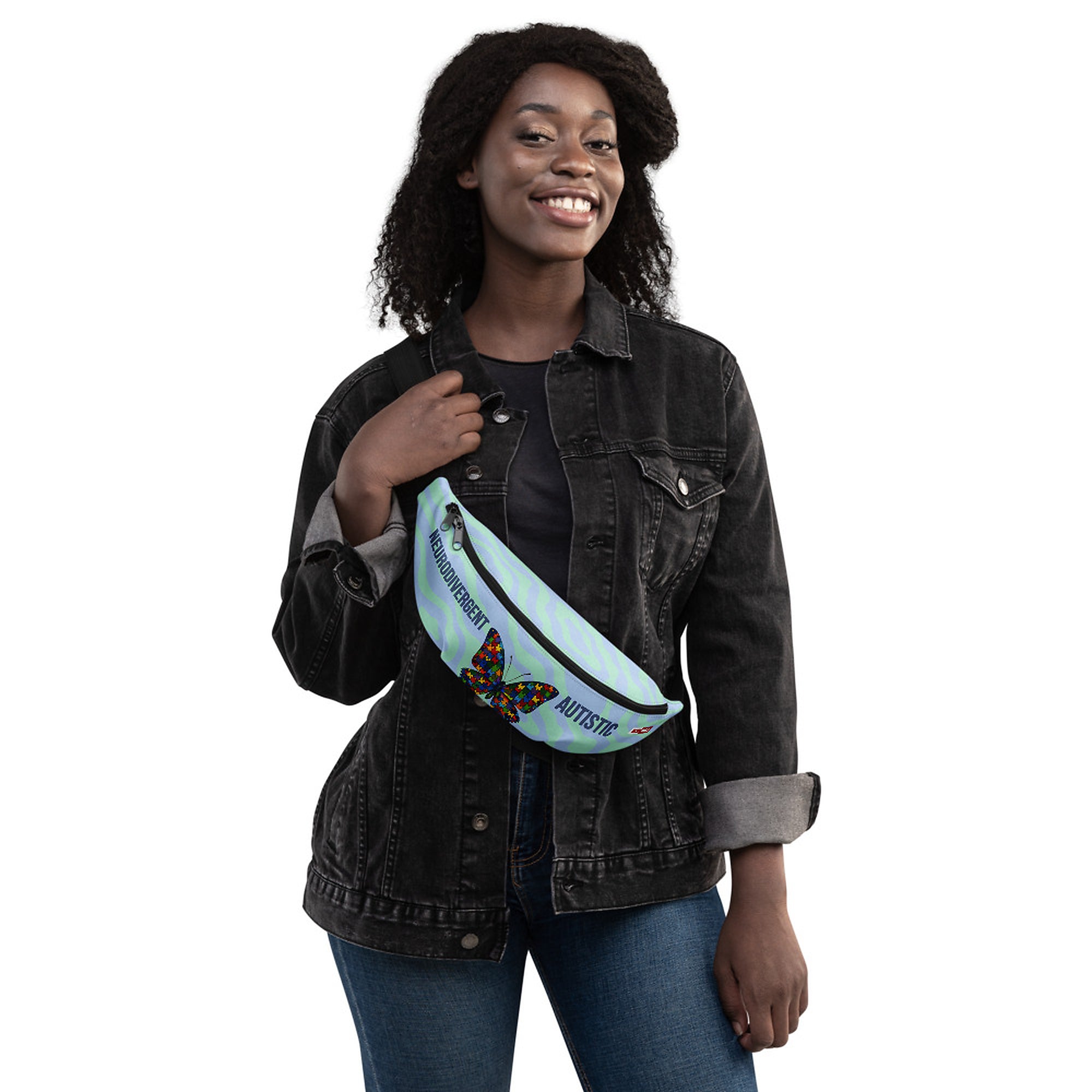 ILLTOCHILL Autism Awareness Fanny Pack – Women's 3 Front (Clear)