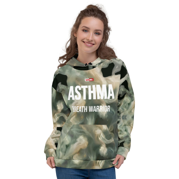 ILLTOCHILL Asthma awareness and support gift heavyweight unisex Hoodie – Women's Front (Black)