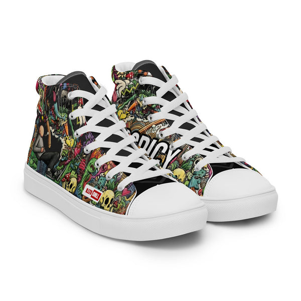 ILLTOCHILL Adhd Attention deficit awareness gift Men’s high top canvas shoes – Flat Right Front