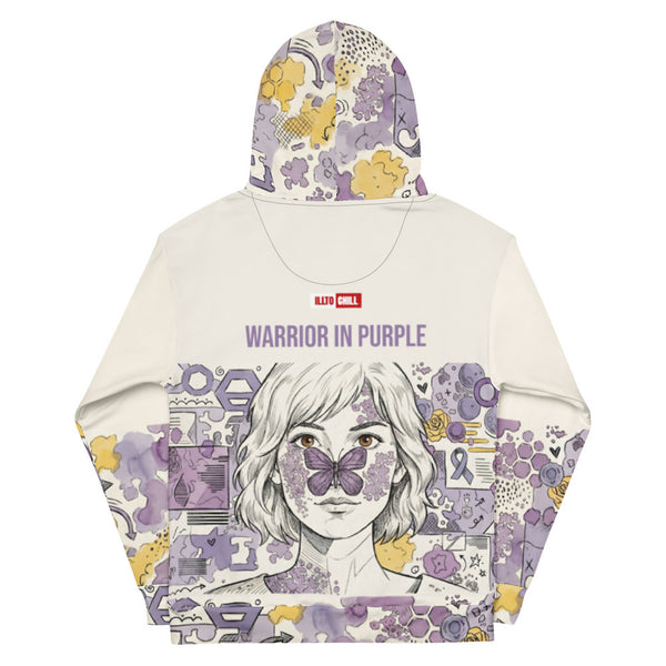 ILLTOCHILL Lupus awareness gift cotton hoodie – Flat Back (Black)