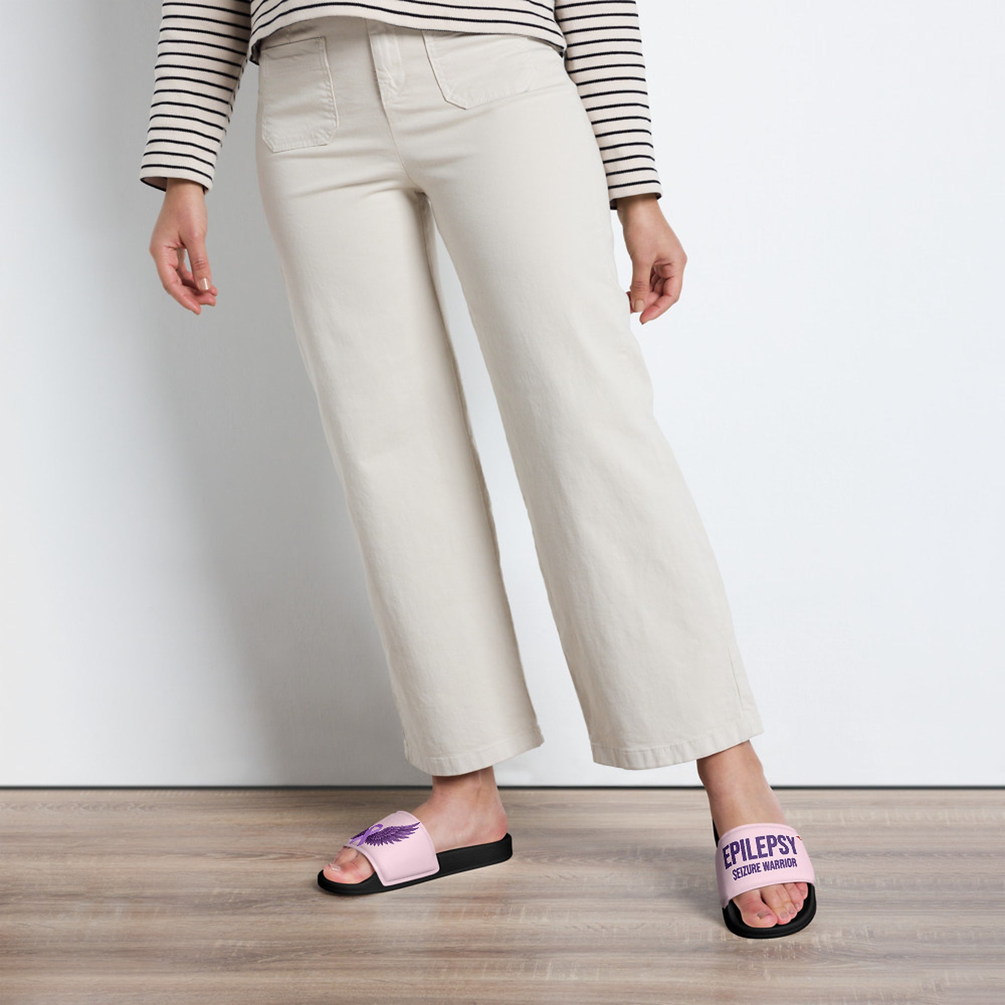 ILLTOCHILL Epilepsy Support Women's Slides – Women's Lifestyle 2 Front (Epilepsy Support Women's Slides)