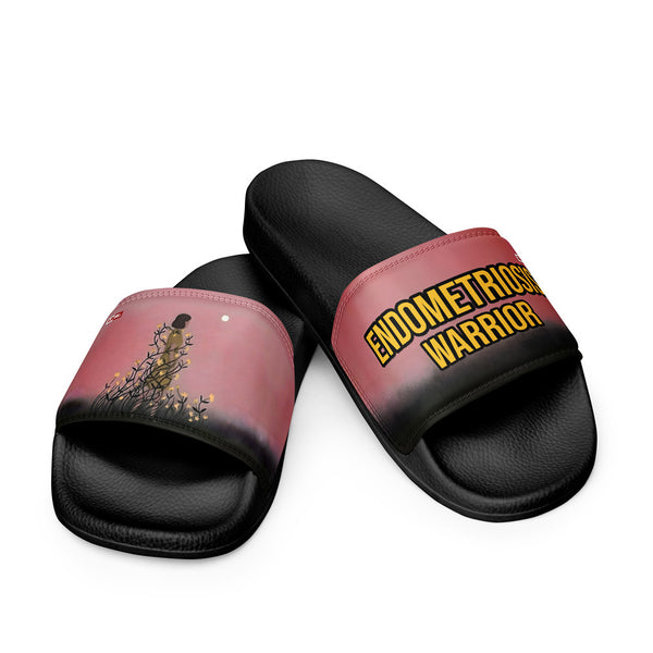 ILLTOCHILL Endometriosis Awareness Men's Slides – Flat 3 Front (Endometriosis Awareness Men's Slides)
