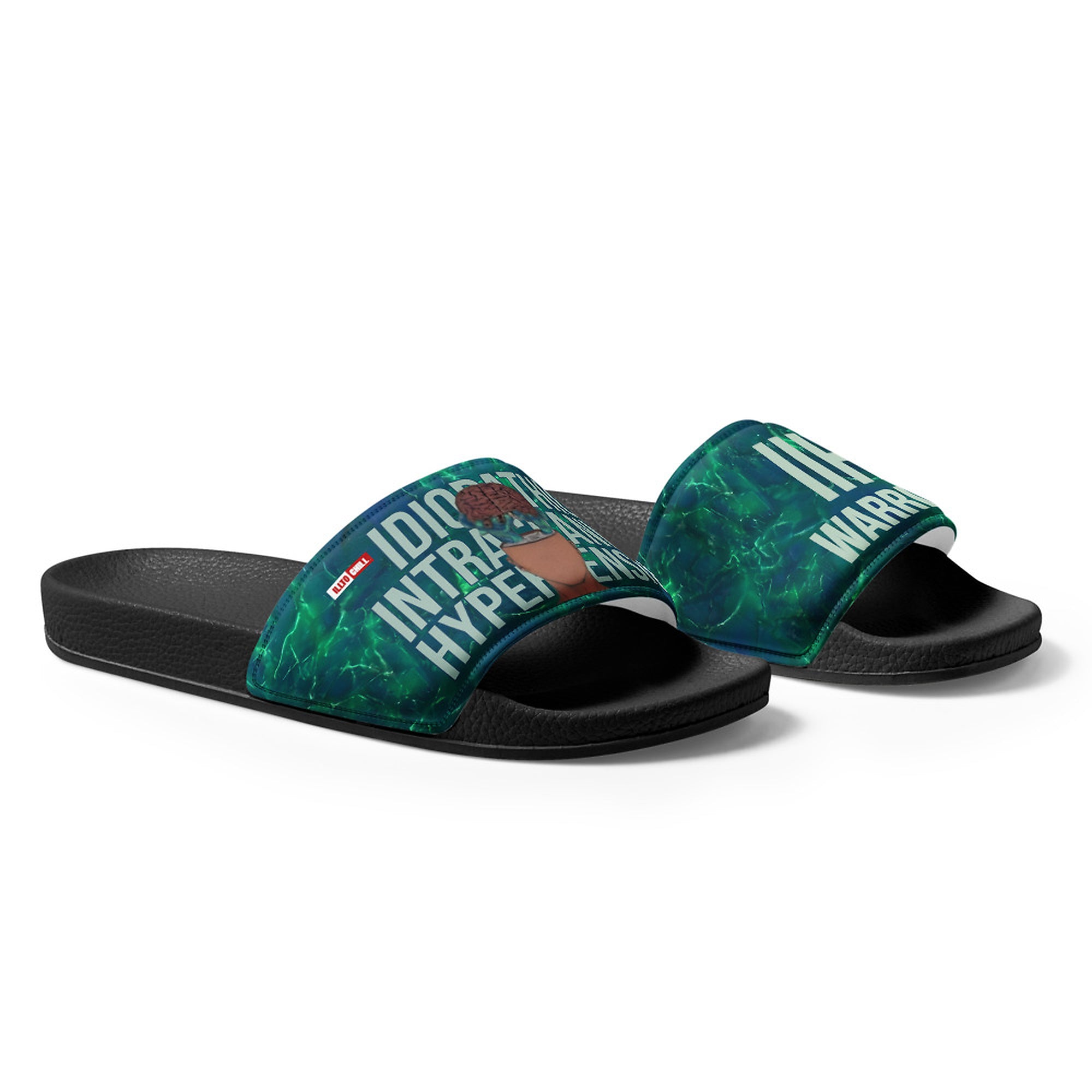 ILLTOCHILL IIH Awareness Men's Slides – Flat Right Front (Iih Awareness Men's Slides)