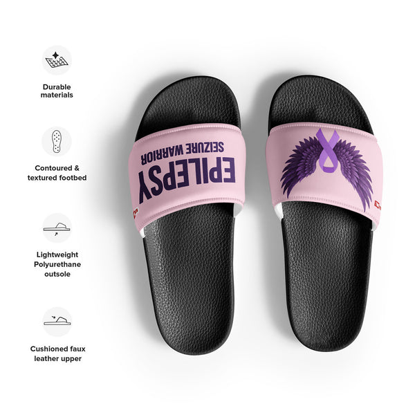 ILLTOCHILL Epilepsy Support Women's Slides – Product specs Front (Epilepsy Support Women's Slides)
