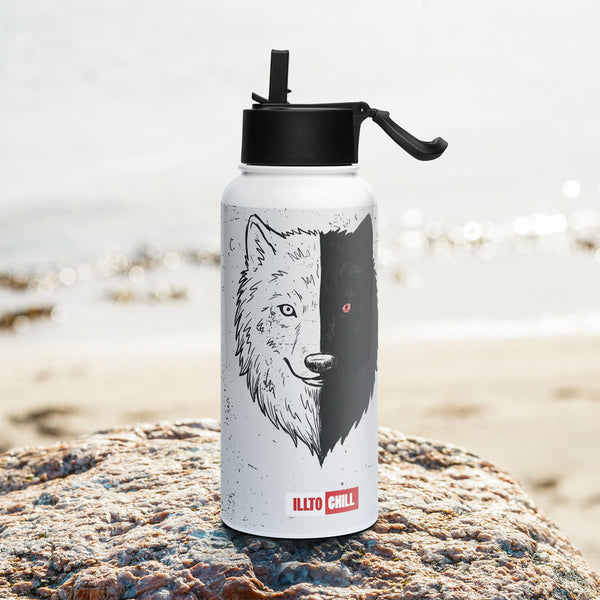 ILLTOCHILL Bipolar disorder gift Stainless steel water bottle with a straw lid – Lifestyle 3 Left
