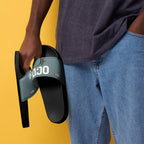 ILLTOCHILL OCD Awareness Men's Slides – Men's Lifestyle 3 Left Front (Ocd Awareness Men's Slides)