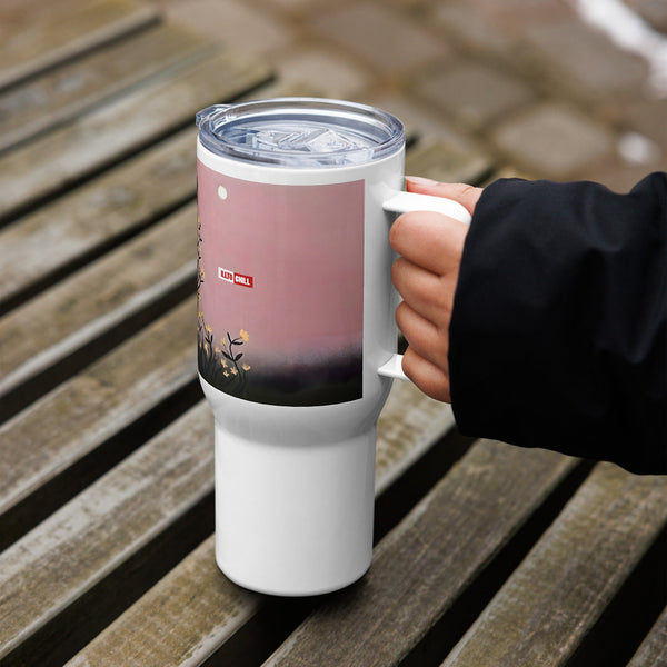 ILLTOCHILL Endometriosis awareness Endo warrior gift Travel mug with a handle – Lifestyle 6 Left